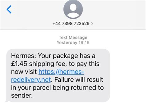 hermes text message scam|hermes tracking text fraud.